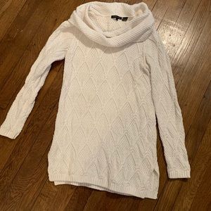 Cream Cowlneck tunic sweater
